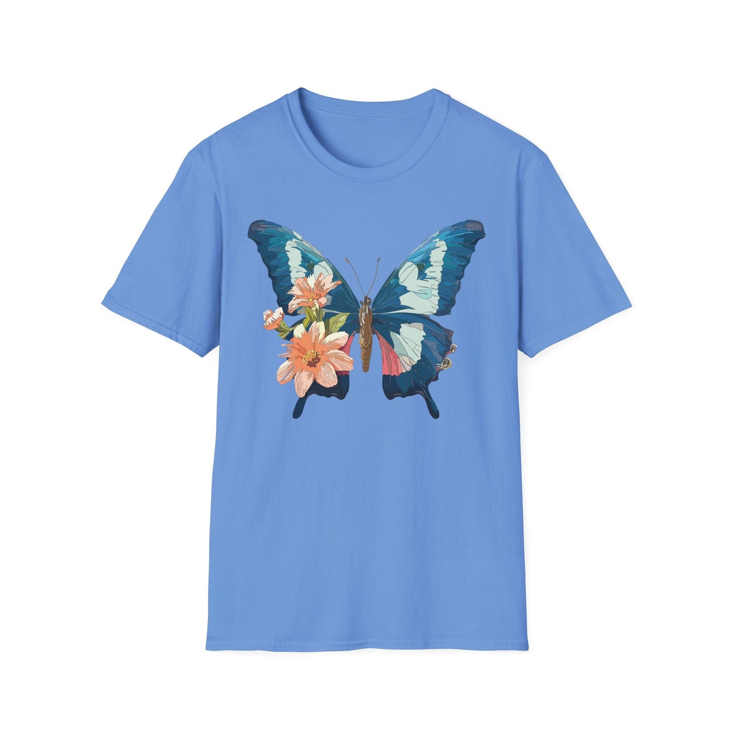 Butterfly Themed Unisex T Shirt Monarch Design Softstyle 64000 100 Cotton Tee For Everyday Comfort
