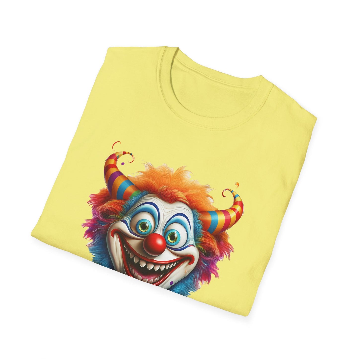 Unisex Clown Shirt Circus Tee Funny Man Shirt Scary Man Shirt Gildan Softstyle 64000
