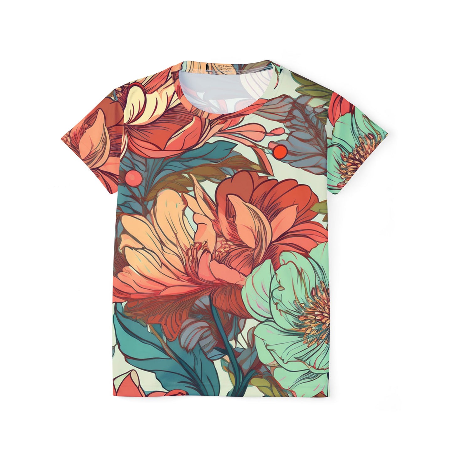 Women Poly Shirt with Floral Print F297