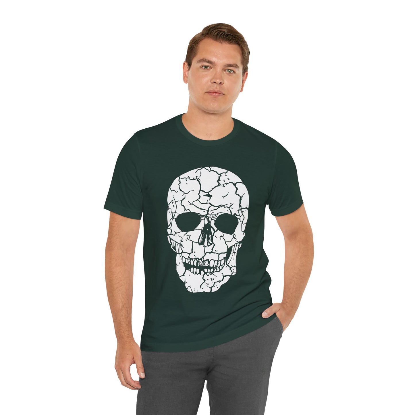 Unisex Cotton Tee Shirt with Skull