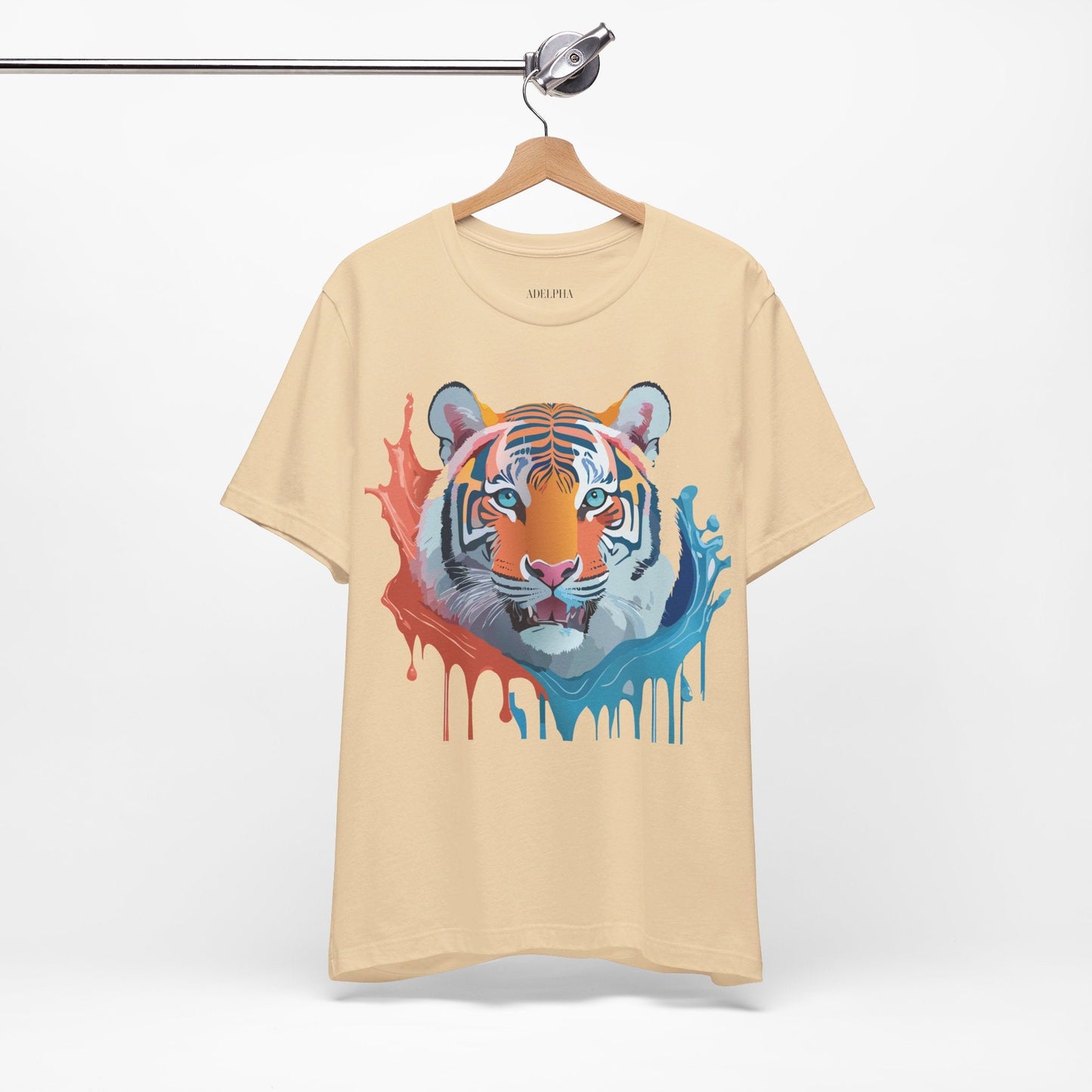 Tiger Graphic Unisex 100 Cotton Vintage Art with Animal Tee 22