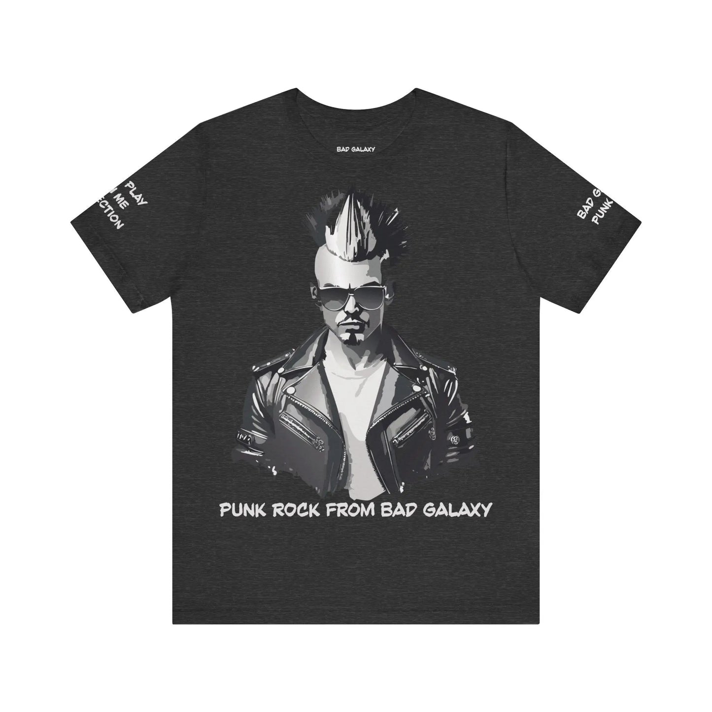 Punk Rock Tee Shirt Made To Order From Bad Galaxy Eco Friendly Inks Cotton Tee Made In USA