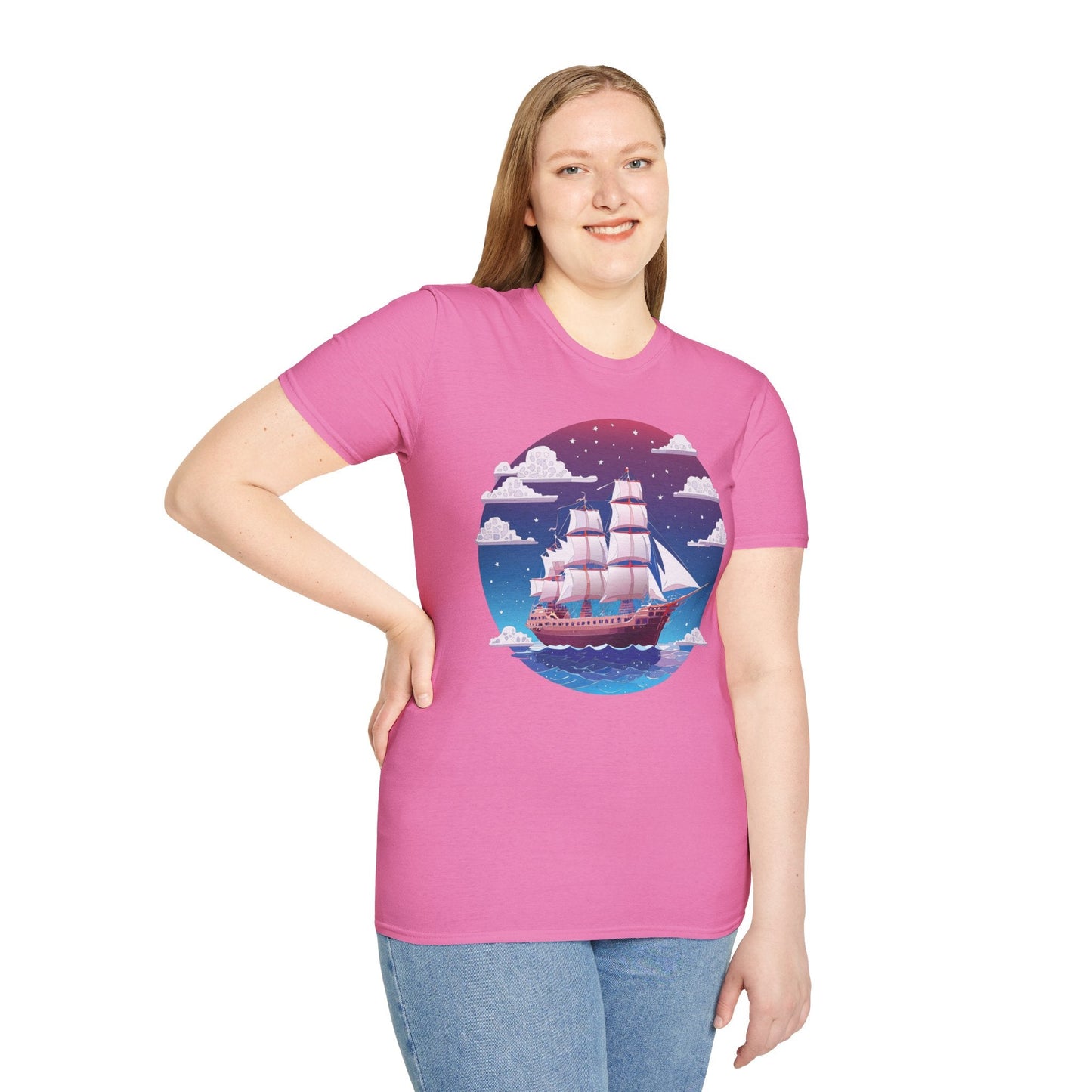 Ship T Shirt Frigate T Shirt Vessel Tee Shirt Unisex Softstyle 100 Percent Ring Spun Cotton