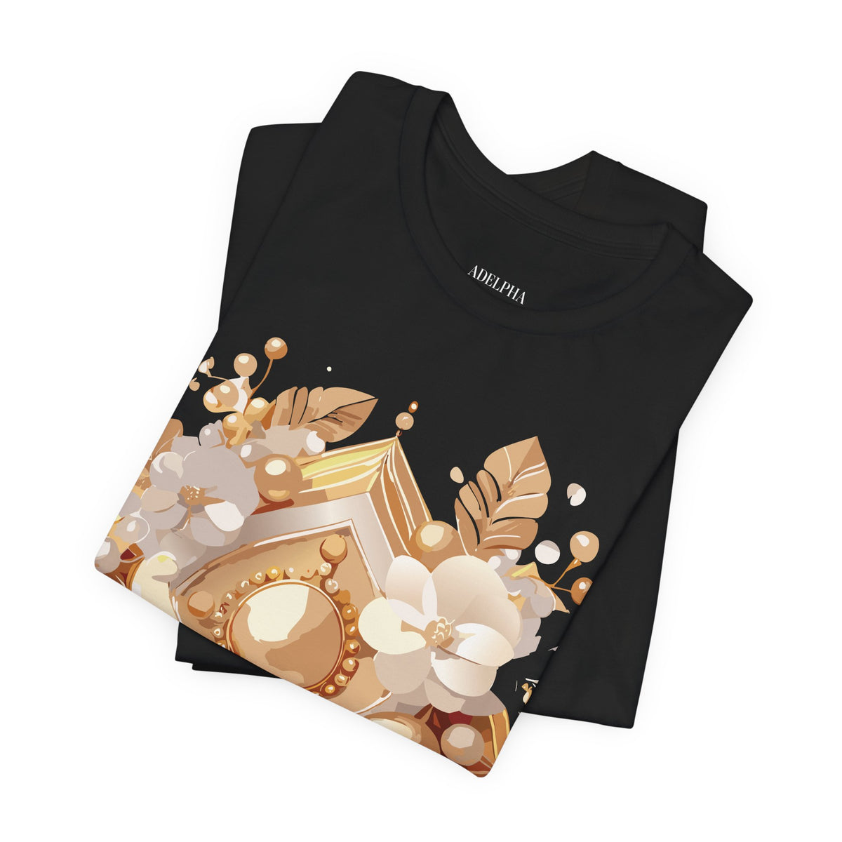 Jewelry Graphic Unisex Cotton Bella+Canvas Tee with Art Design n132