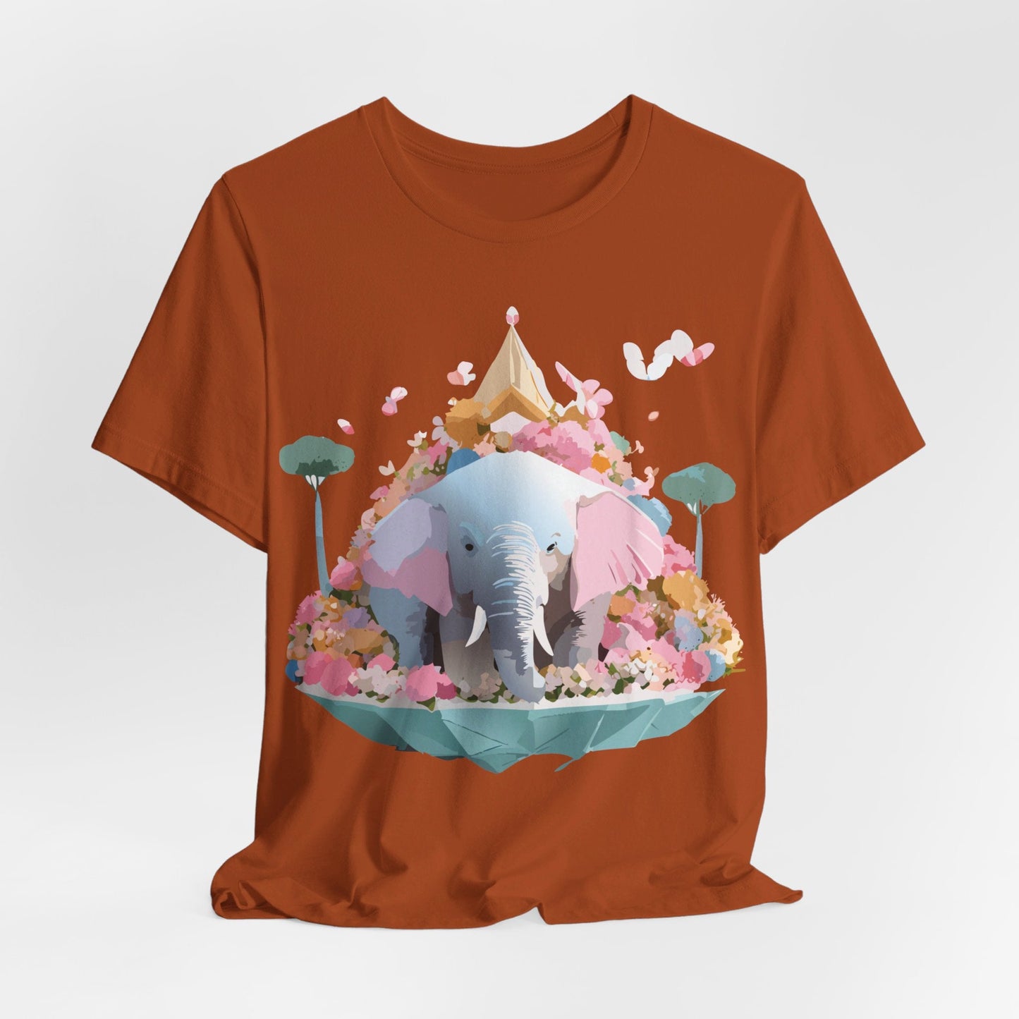 Elephant Graphic Tee Adelpha Unisex Short Sleeve Vintage Inspired Art Design Premium