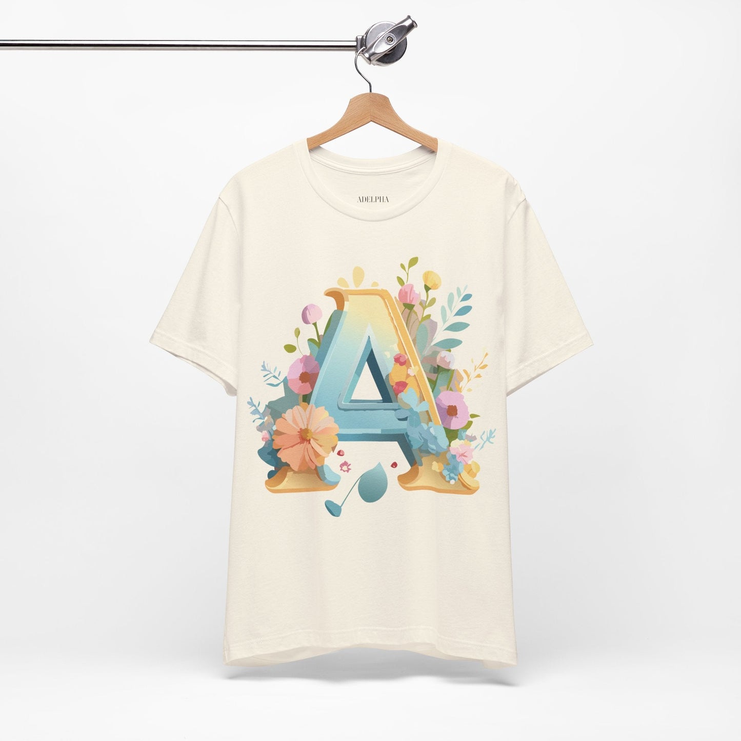 Letter A Shirt Graphic Tee Unisex Vintage Inspired Adelpha Art Jersey Short Sleeve