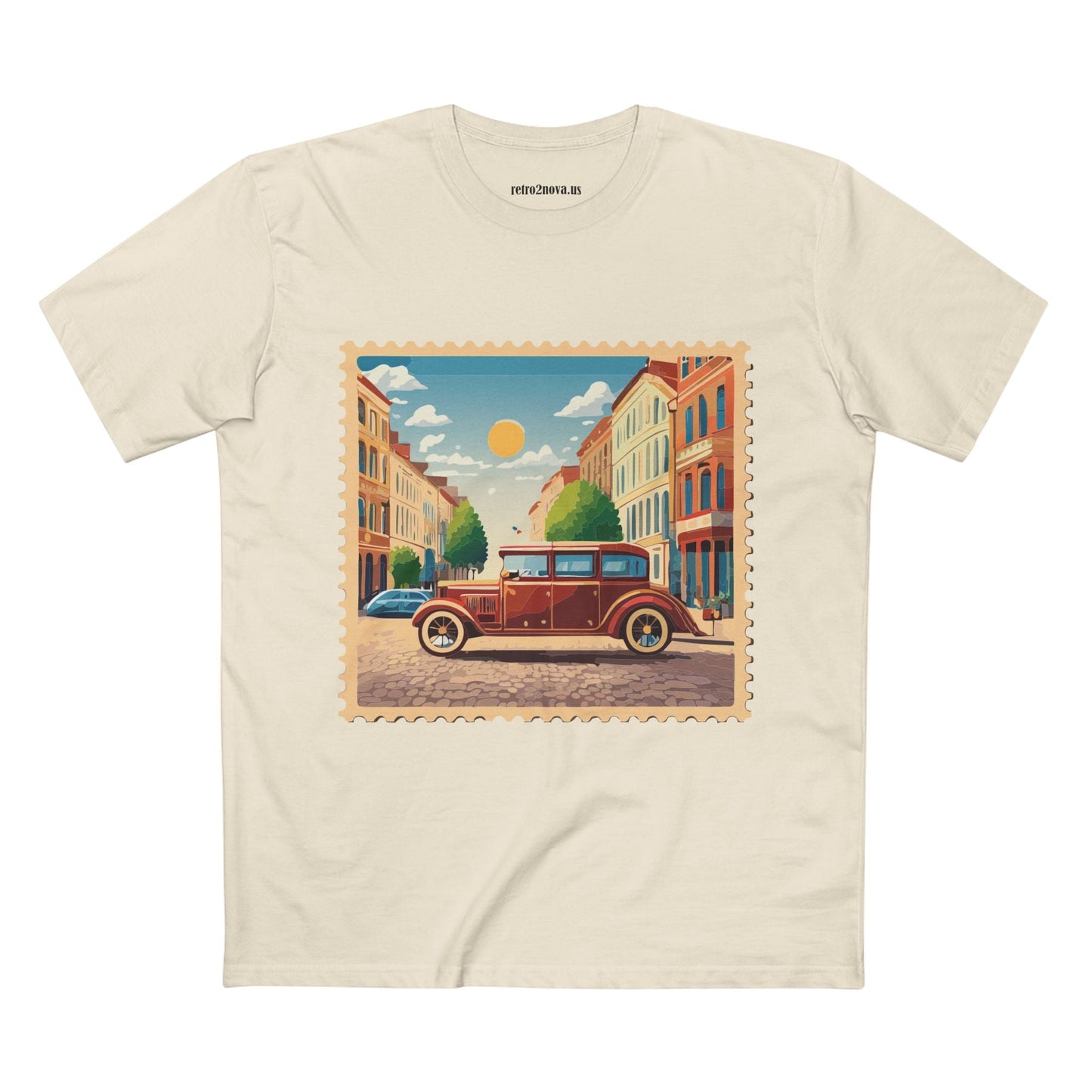 Stamp Shirt Postage Stamp Tee Unisex Premium Cotton Art Design PS27 From Retro2Nova Collection