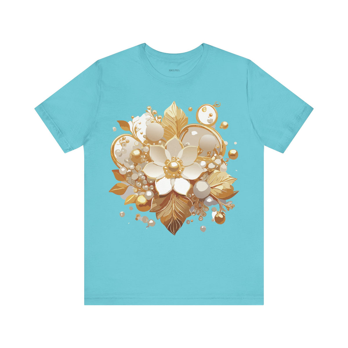 Jewelry Graphic Unisex Cotton Bella+Canvas Tee with Gemstones Art Design m22