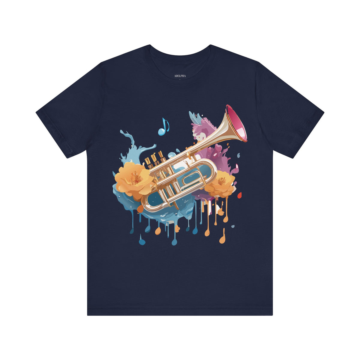 Music Graphic Unisex Cotton Bella+Canvas Tee with Art Design m113