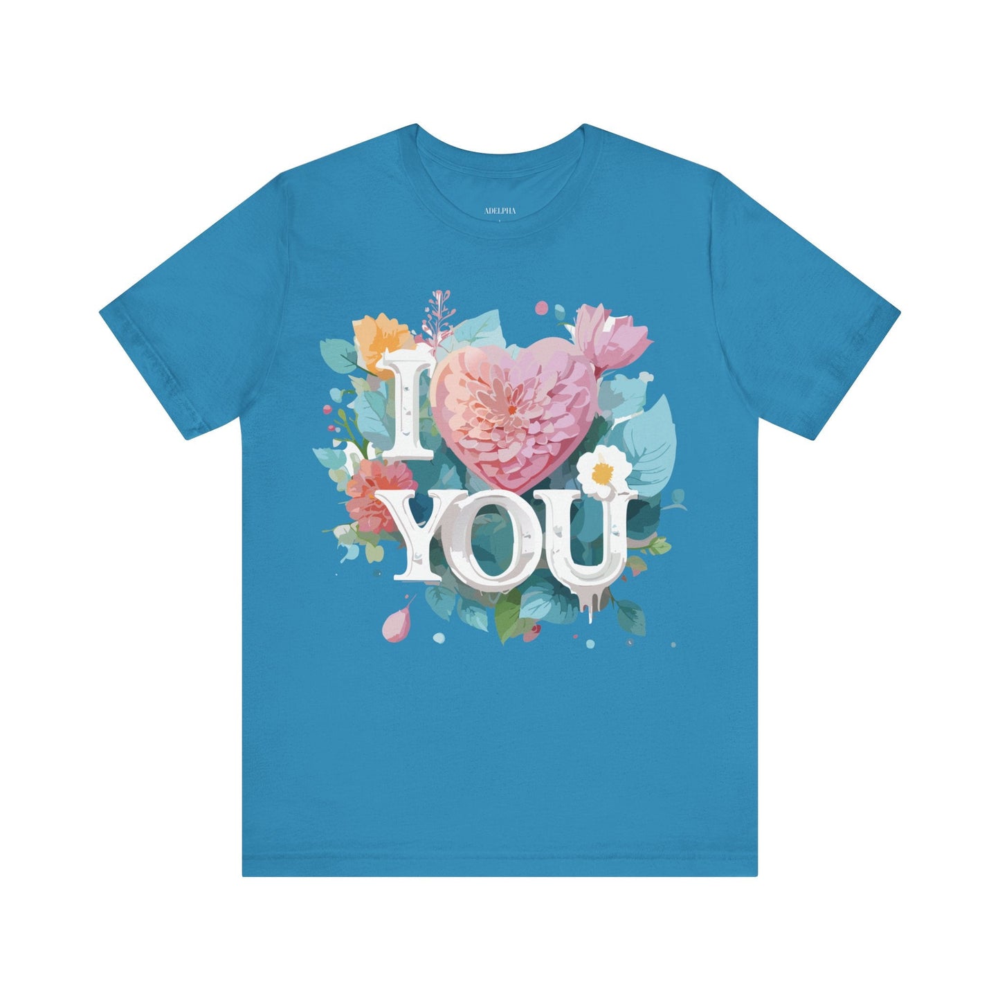 Valentine Day Graphic Unisex 100 Cotton Vintage Artwork with Love and Flower Design Tee 9