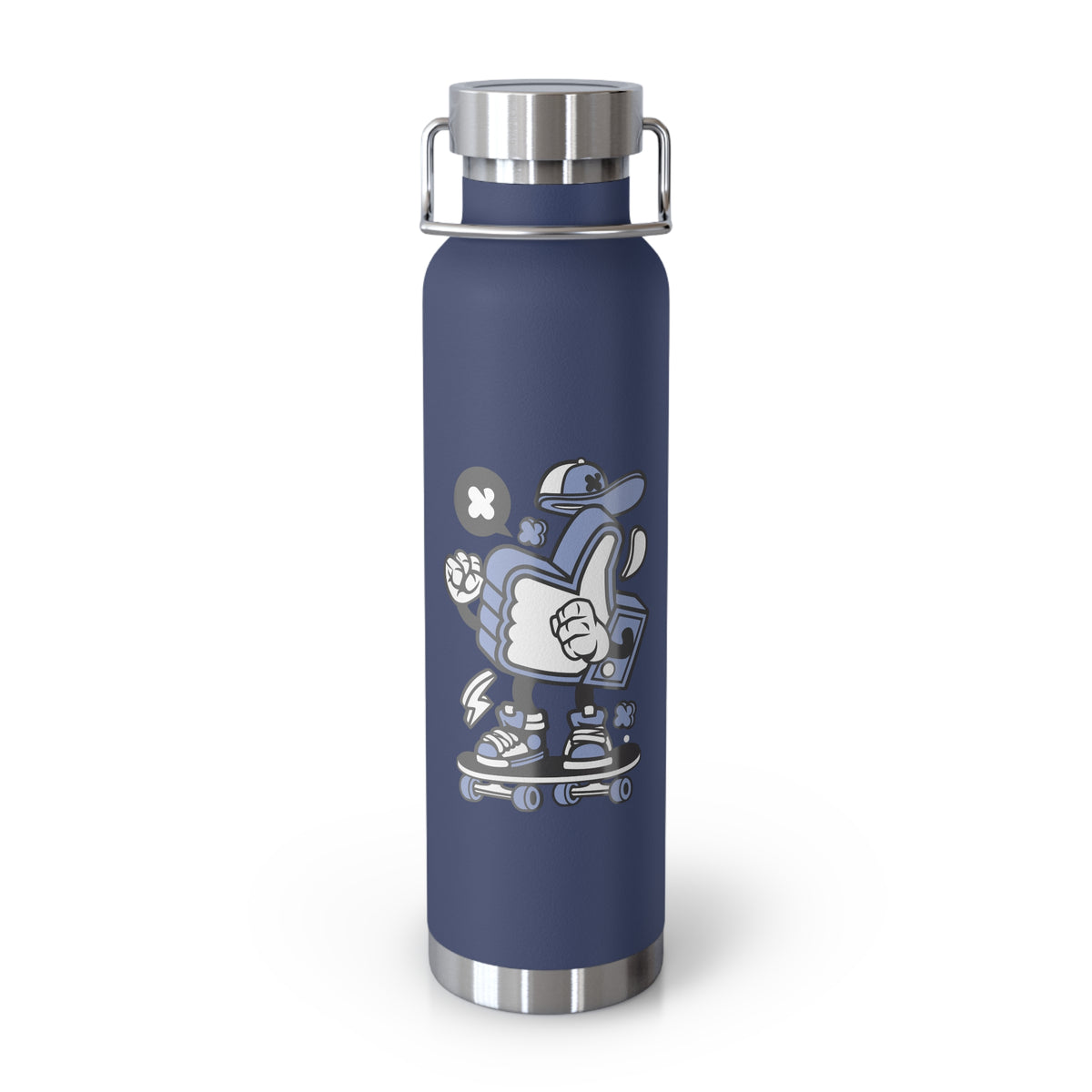 22oz Copper Insulated Water Bottle with Cartoon Design - CV26