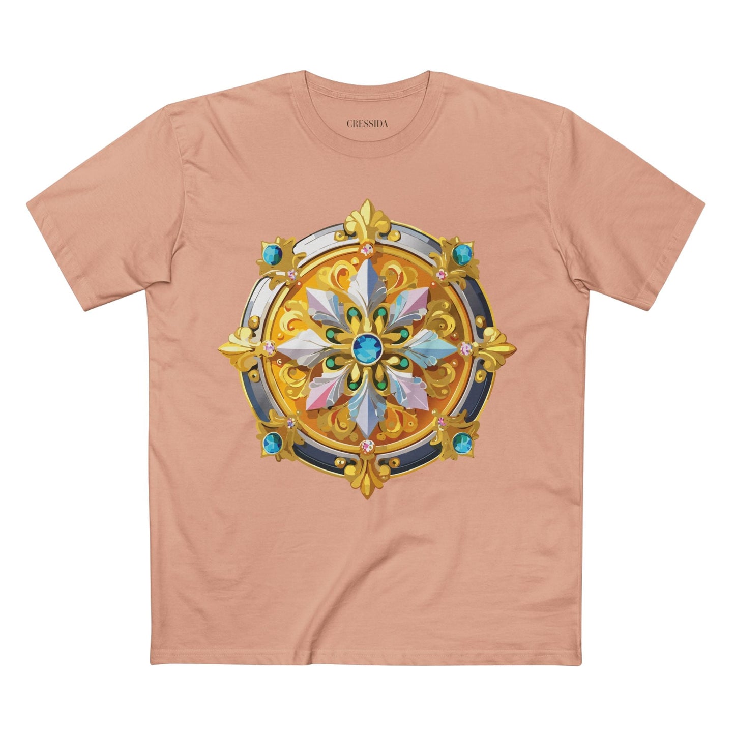 Medallion Graphic T-Shirt Unisex 100 Cotton With Gold Art Design Medal Tee 9