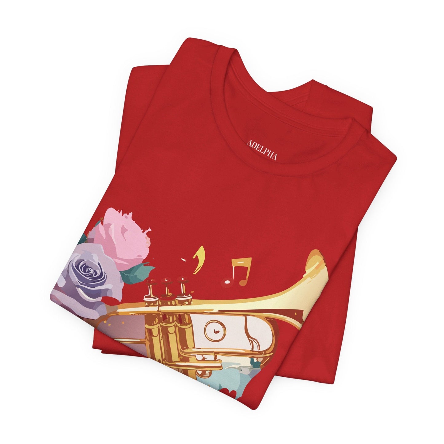 Music Graphic Unisex 100 Cotton Vintage Art with Musical Elements Tee 130