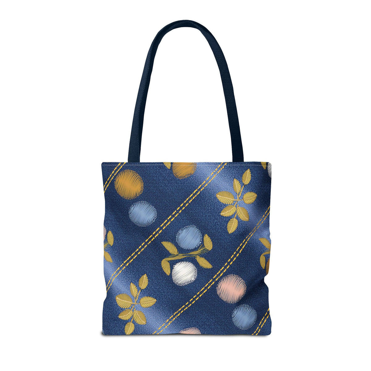 Denim Fabric Imitation Print Unisex Canvas Bag Poly Spun 3 Sizes Tote Bag 122