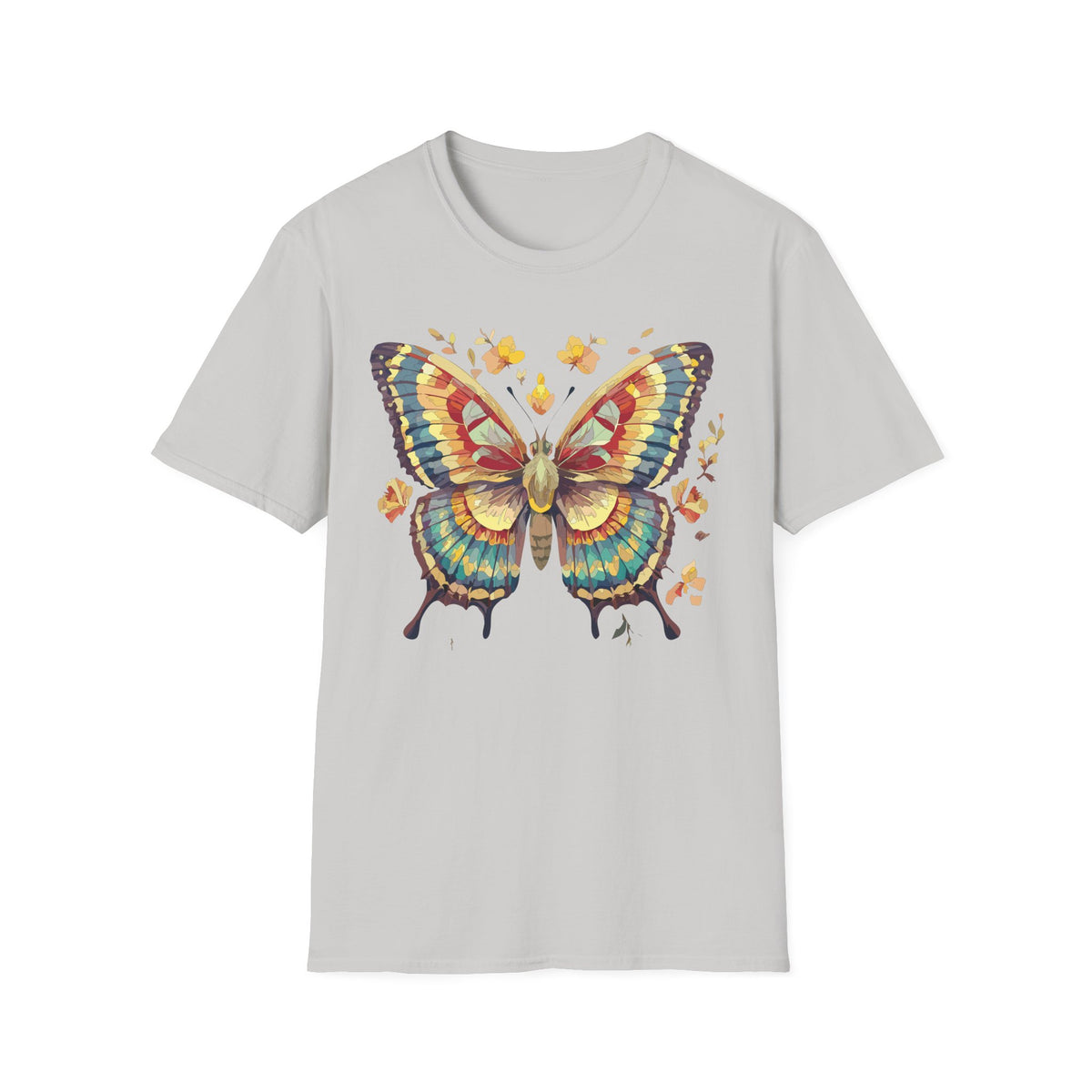 Butterfly Watercolor T-Shirt — Vibrant Floral Monarch Graphic Tee Unisex 100 Cotton Gildan T-Shirt