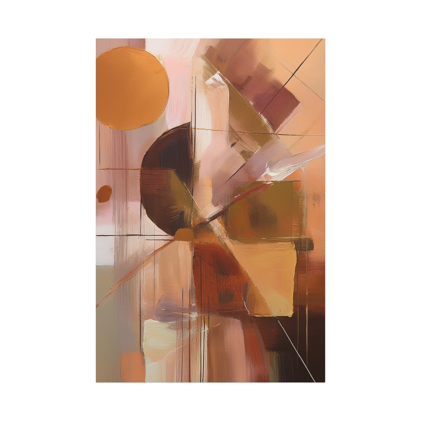 Abstract Geometric Painting Print Canvas 20x24,20x30,24x30 24x32,24x36,30x40 32x48,36x48,40x60 Pine-Wood Inner Frame ABS-50