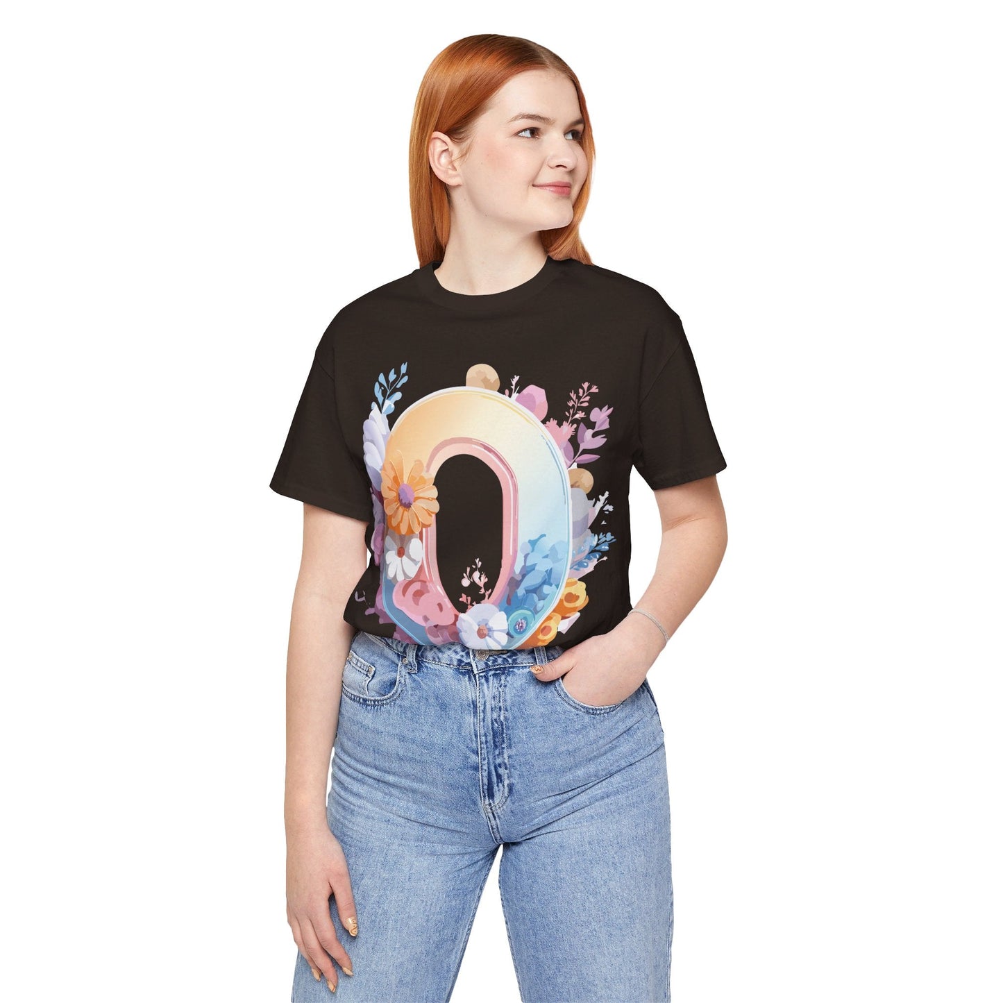 Letter O Shirt Unisex Graphic Tee Vintage Inspired Artwork By Adelpha Premium Short Sleeve