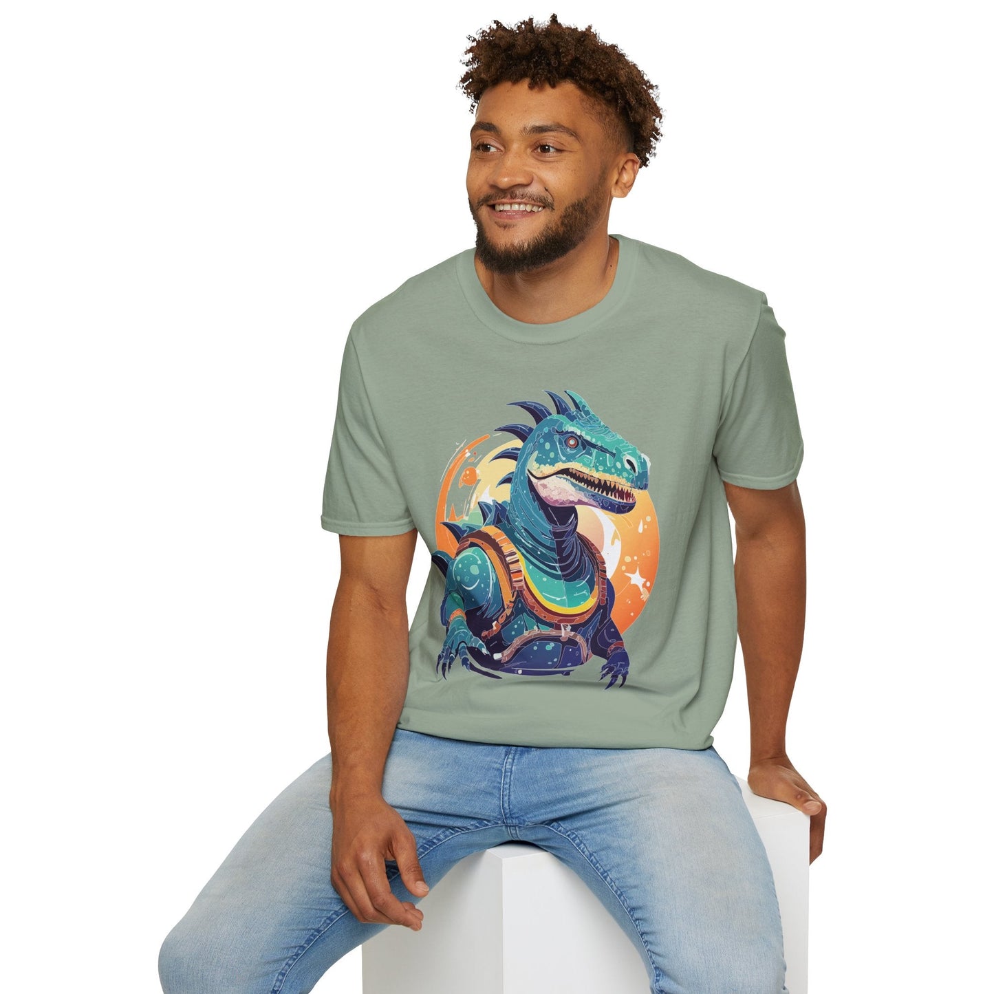 Alien T Shirt Cosmos Design Unisex Softstyle 64000 Graphic Artwork Tee With Aliens