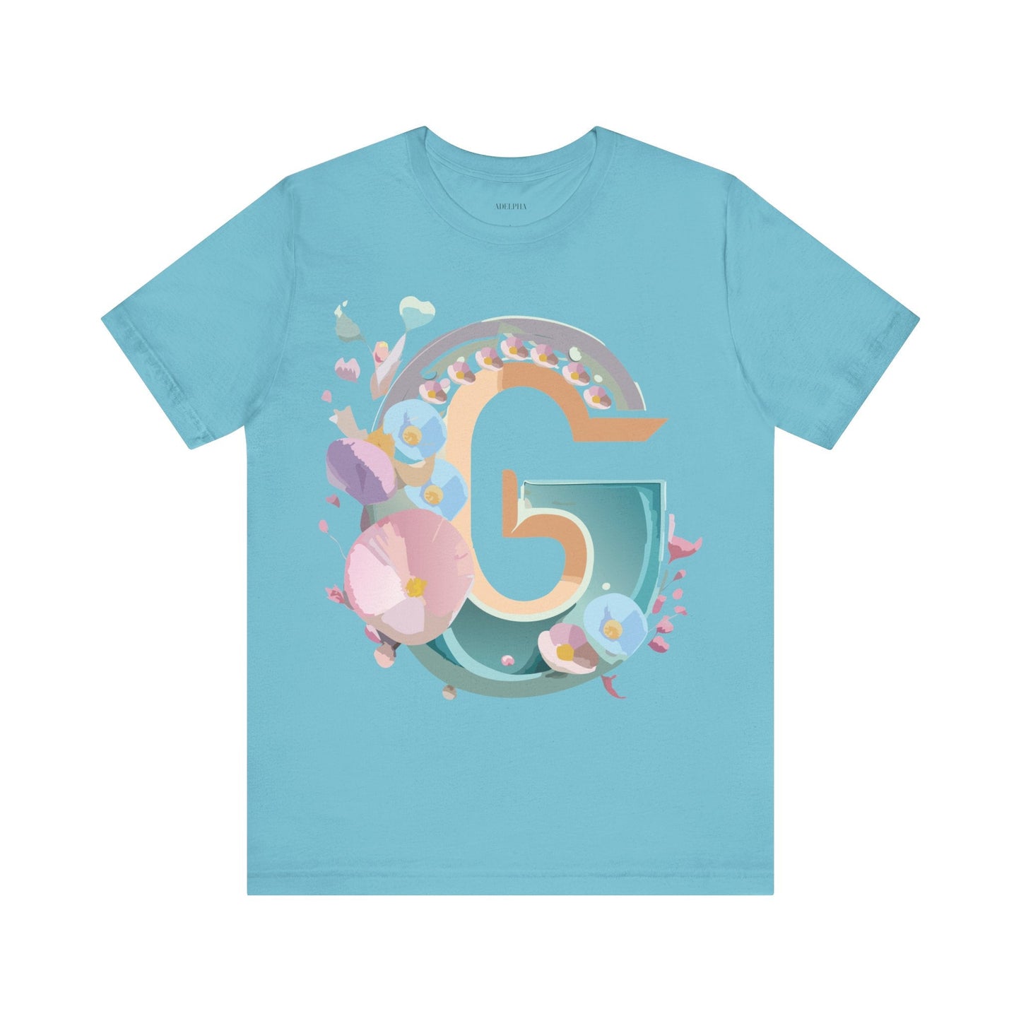 Letter G Graphic Tee Unisex Jersey Short Sleeve From Adelpha Art Design Vintage Inspired Shirt