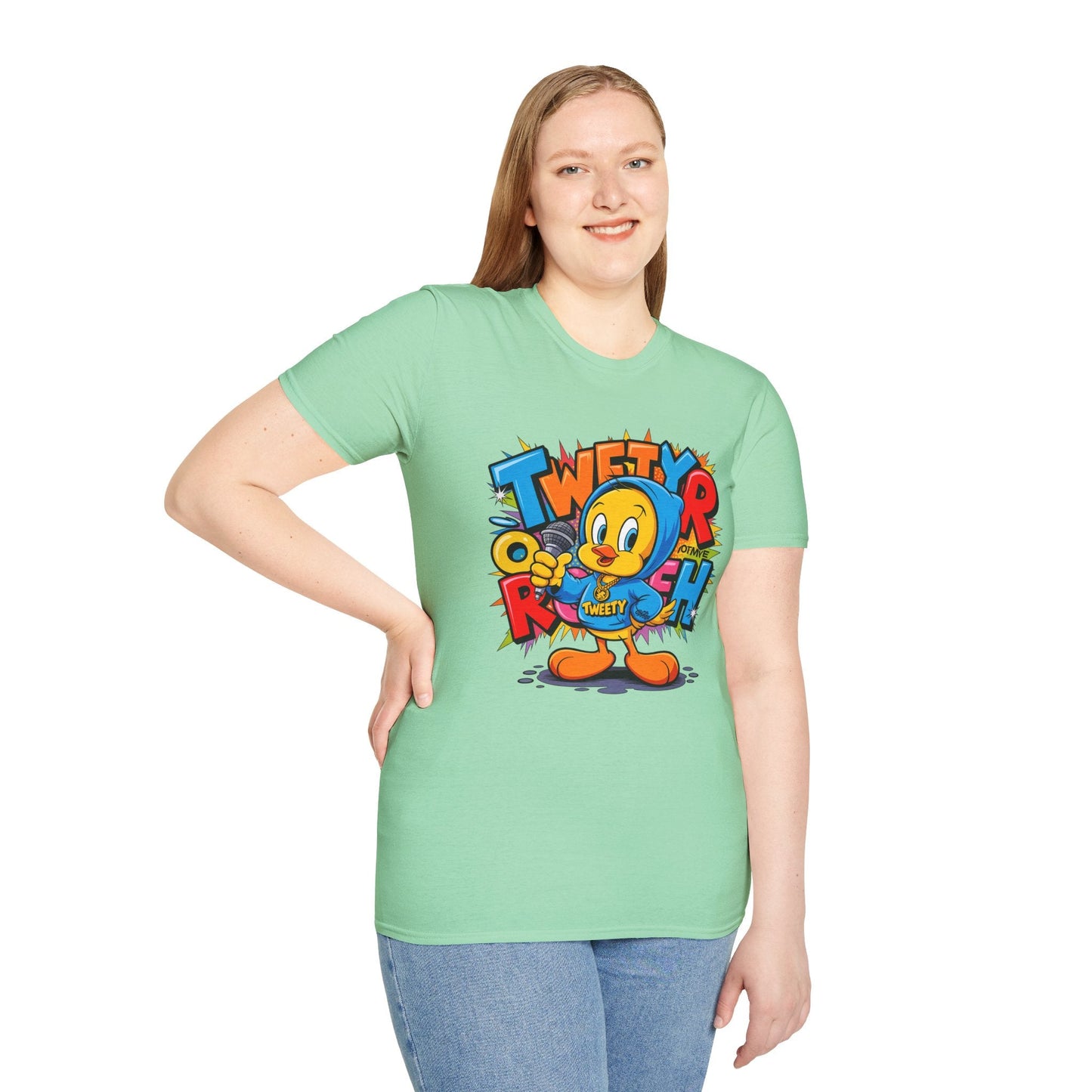 Cartoon T Shirt With Animation Funny Animals Tee Unisex Gildan Softstyle 64000 Pro