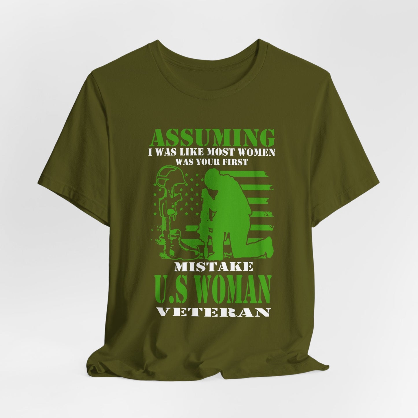 Army Veteran Patriotic Graphic Design Unisex Cotton T-Shirt v45