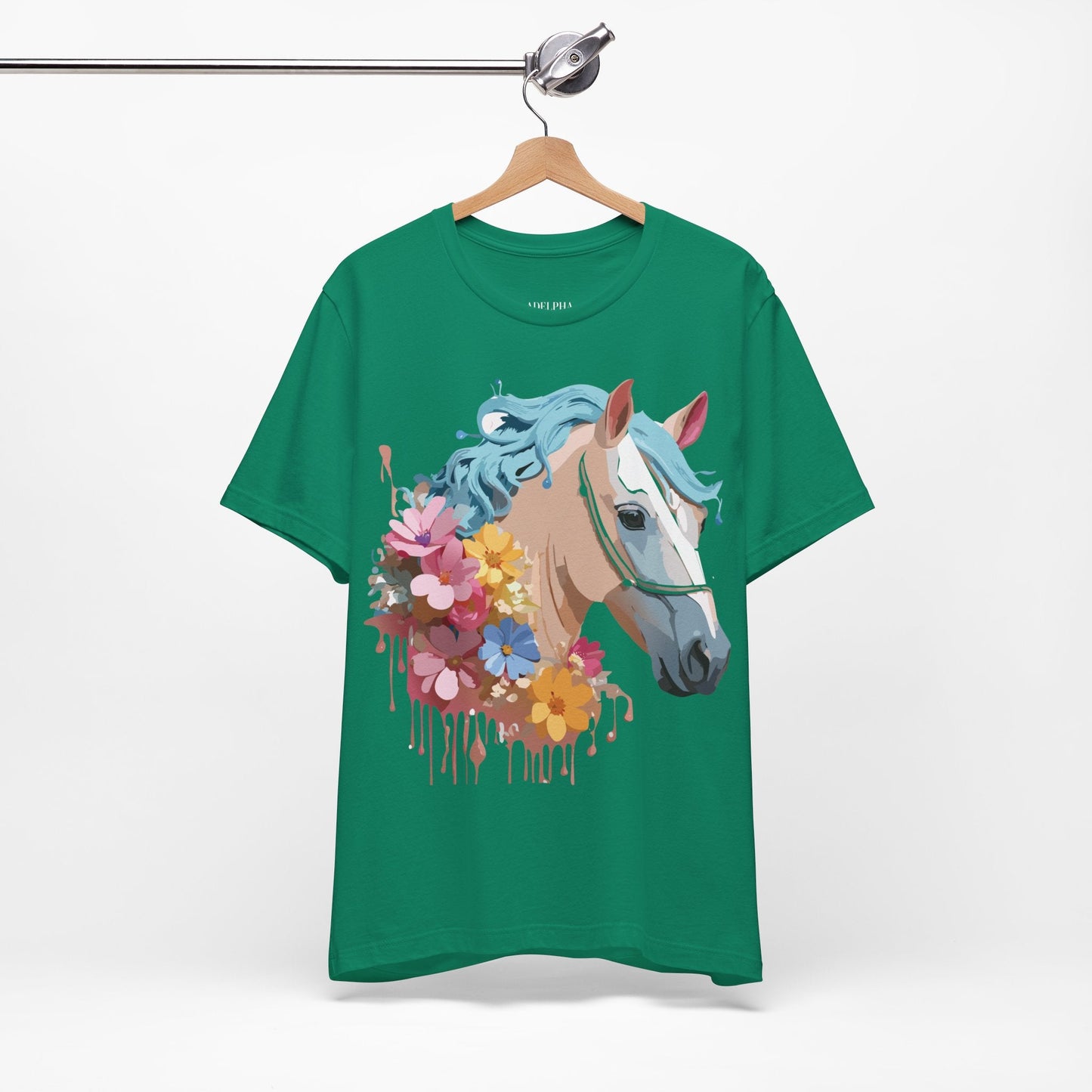 Unisex Horse Graphic Tee From Adelpha Vintage Inspired Art Shirt Short Sleeve Jersey