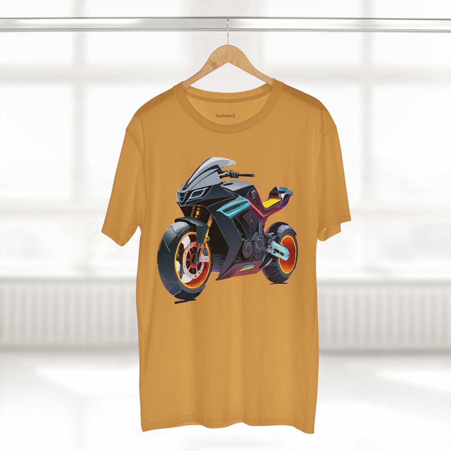 Moto Bike Graphic Unisex 100 Cotton Staple Tee 34