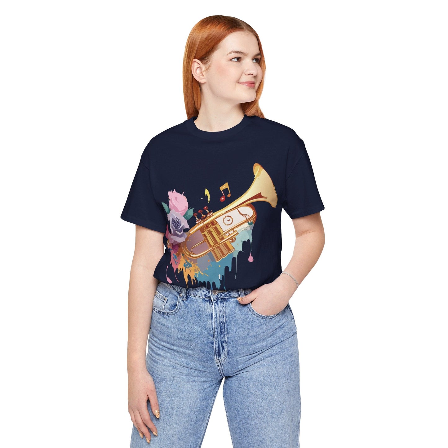 Music Graphic Unisex 100 Cotton Vintage Art with Musical Elements Tee 130