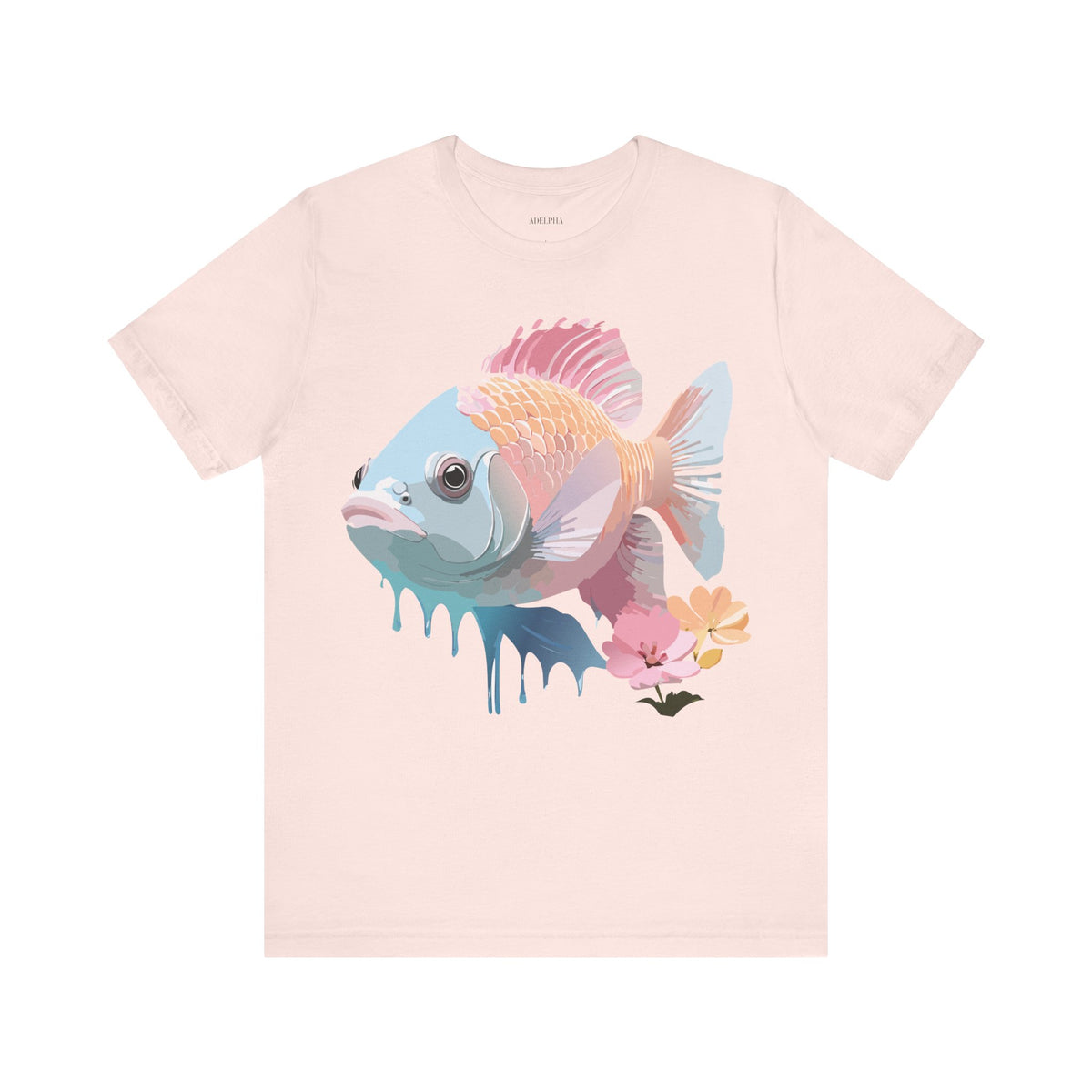 Fish Graphic Design Tee Bella+Canvas Unisex 100 Cotton Tee Shirt a105