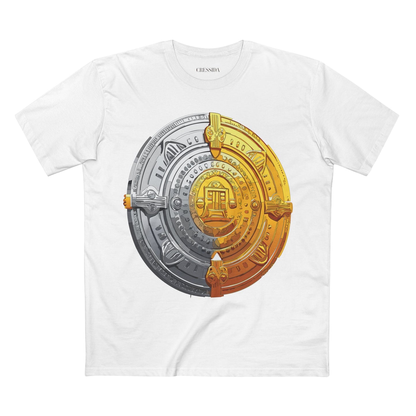 Antique Gold Coin Graphic Design T-Shirt Unisex 100 Cotton With Golden Print Artwork Tee 15
