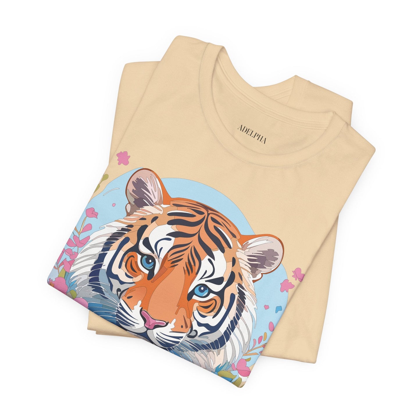 Tiger Graphic Tee by Adelpha Unisex Vintage Inspired Artwork Short Sleeve Shirt Edition