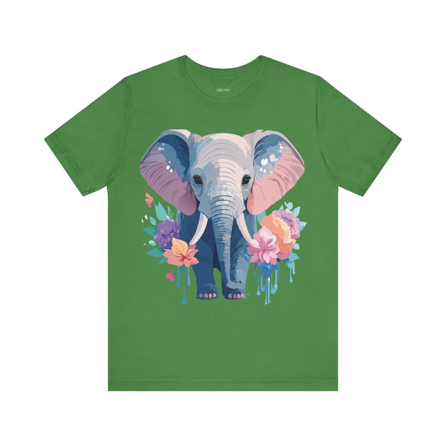 Elephant Graphic T Shirt Unisex Vintage Art Design Tee by Adelpha Short Sleeve Premium