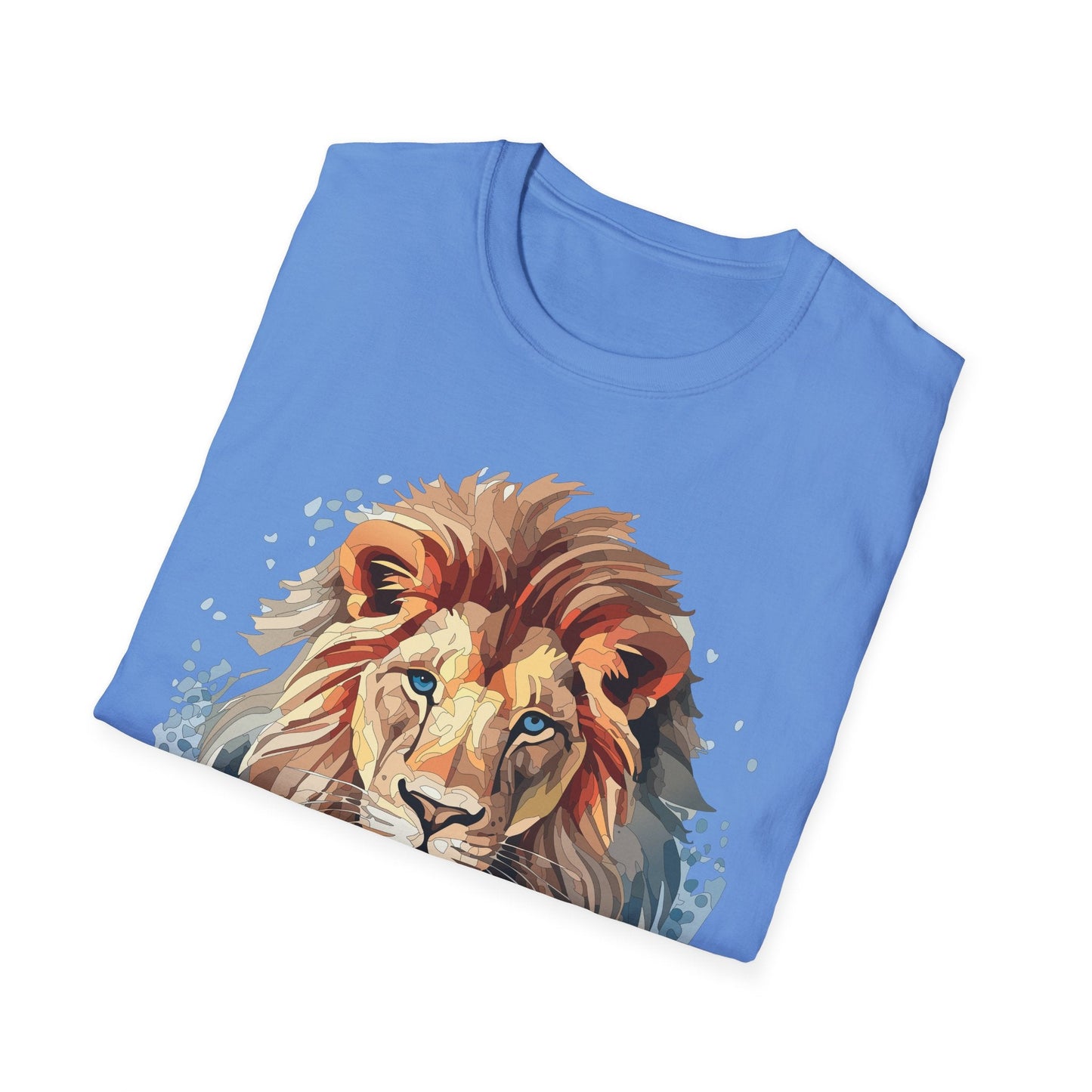 Unisex Lion Shirt Floral Lion Tee Gildan Softstyle 64000 Tee