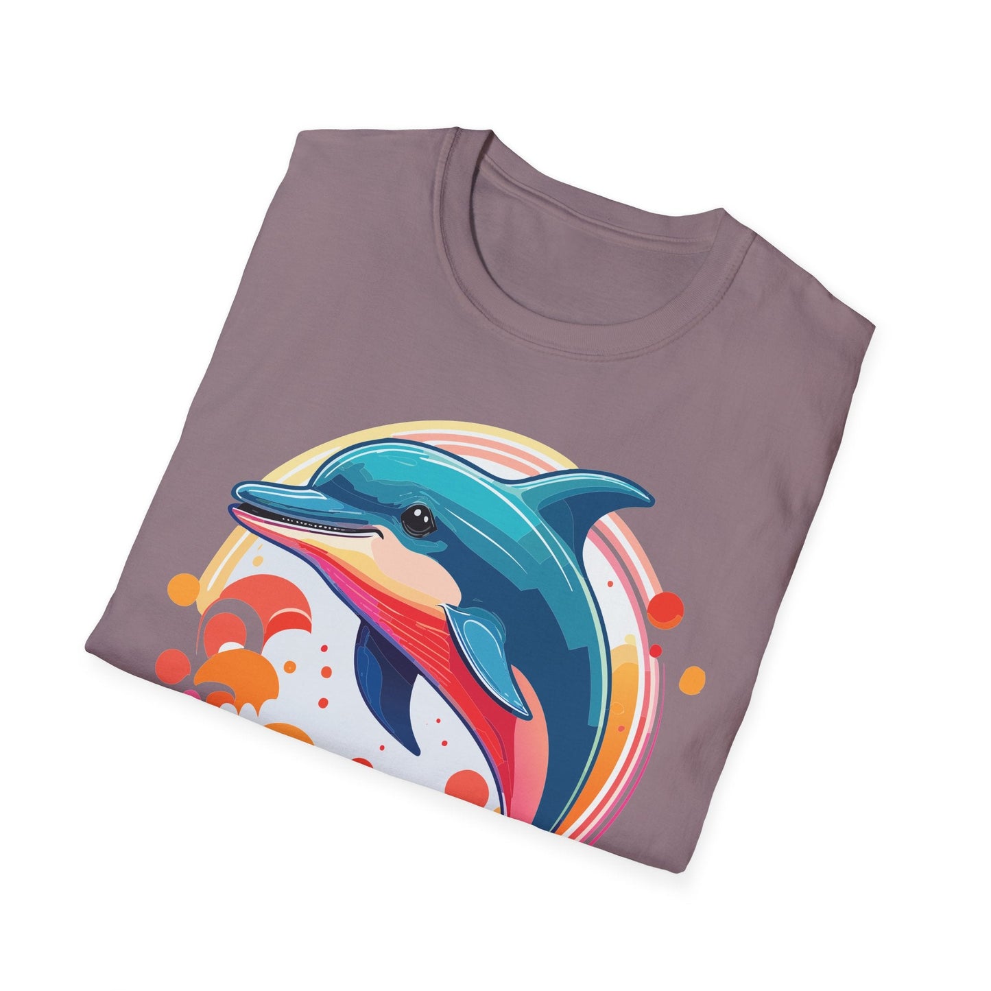 Dolphin Shirt Unisex Softstyle Tee Short Sleeve 100 Percent Ring Spun Cotton Gildan 64000