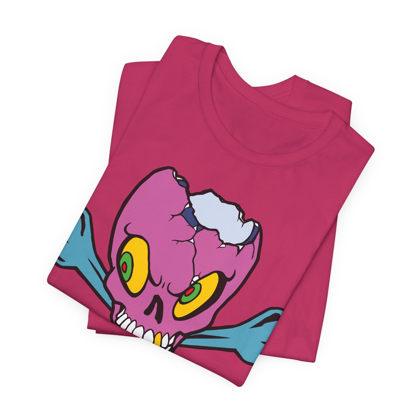 Purple Skull Graphic Design Tee, Skull Shirt, Vintage Tees, Art Design T-Shirt, Vintage Graphic Tee, Art Shirts with Skulls