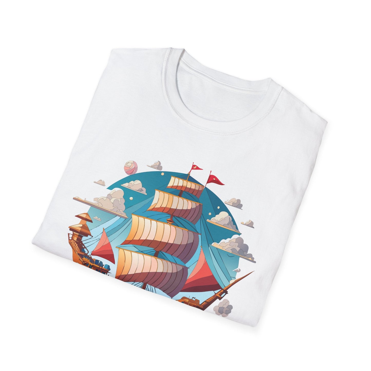 Ship T Shirts Frigate T Shirts Vessel Tee Shirt Unisex Softstyle Cotton Tee Gildan Softstyle 64000