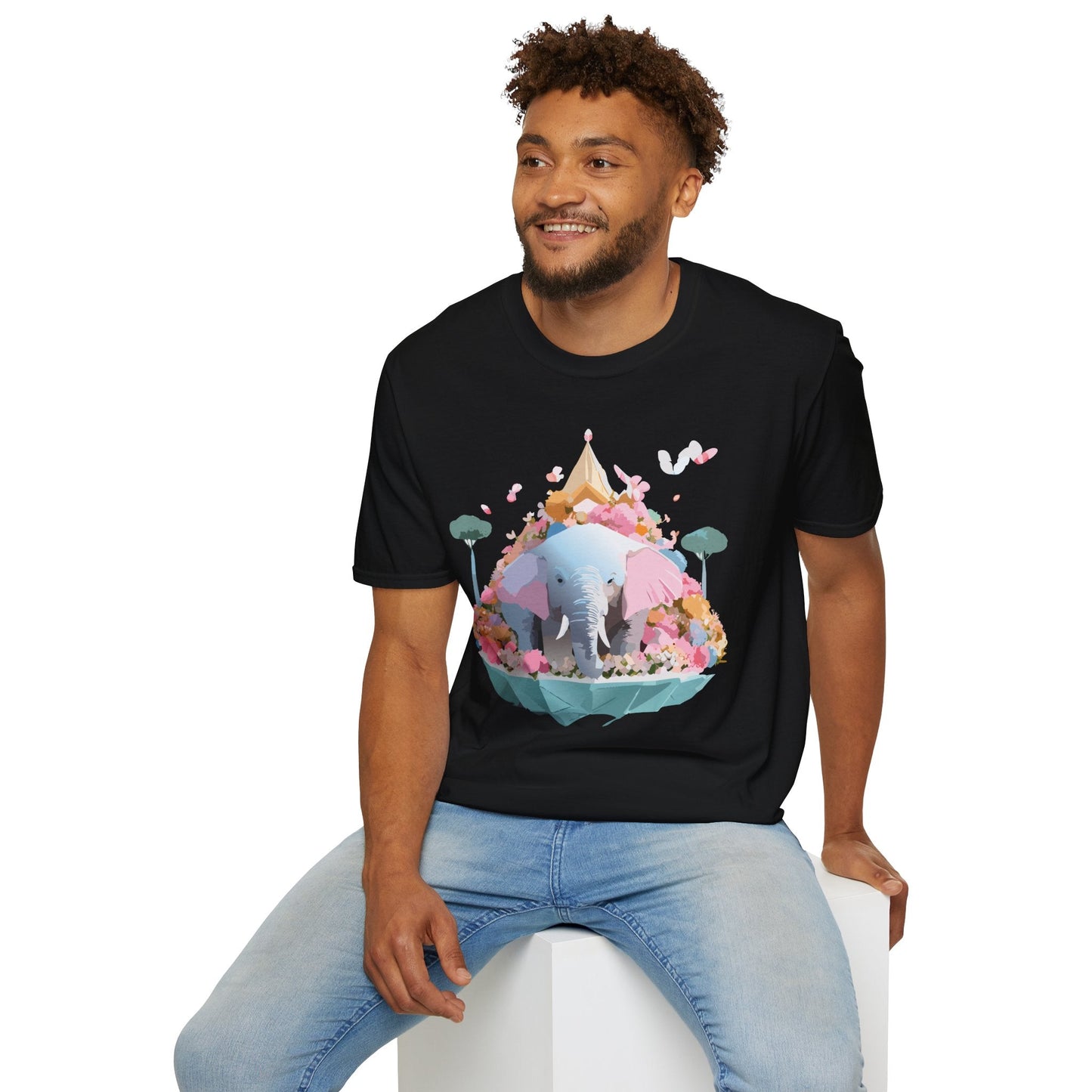 Elephant Graphic T Shirt For Animals Unisex Gildan Softstyle 64000 Cotton Tee Apparel