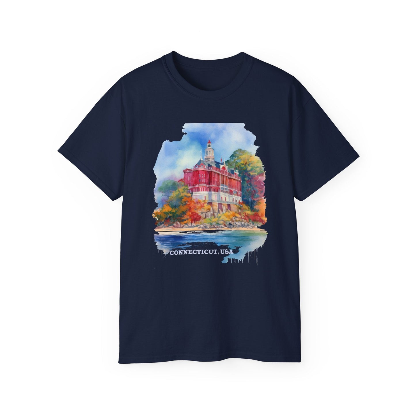Connecticut Graphic Unisex Cotton T‑Shirt 2