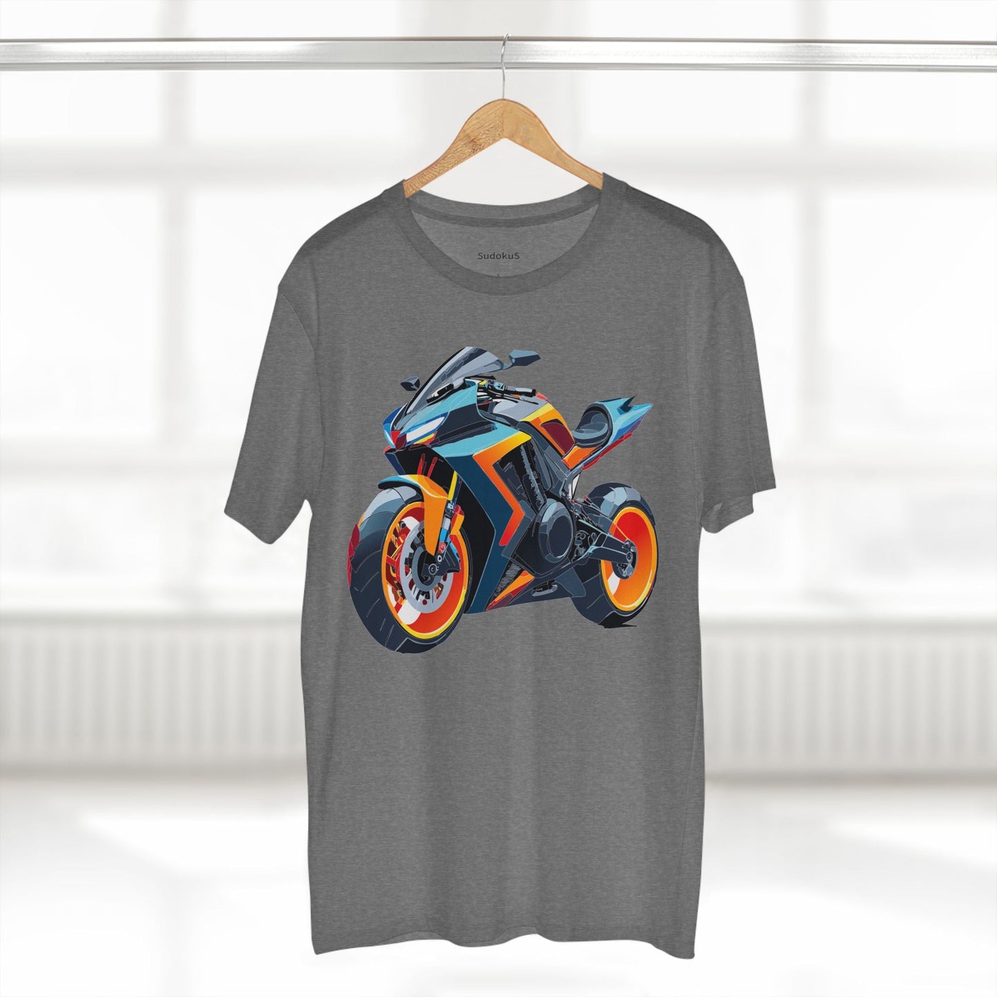 Moto Bike Graphic Unisex 100 Cotton Staple Tee 26