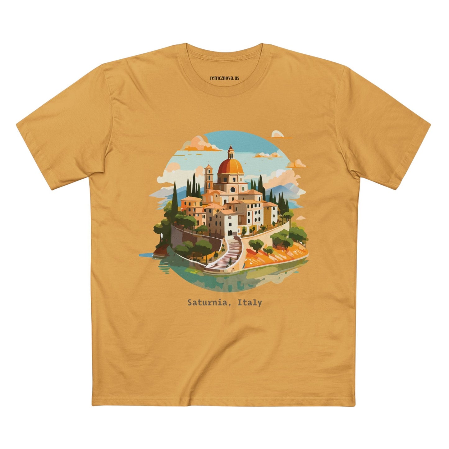 Italy Travel Shirt Unisex Tourist Tee With Original Art Design Retro2Nova Premium Cotton