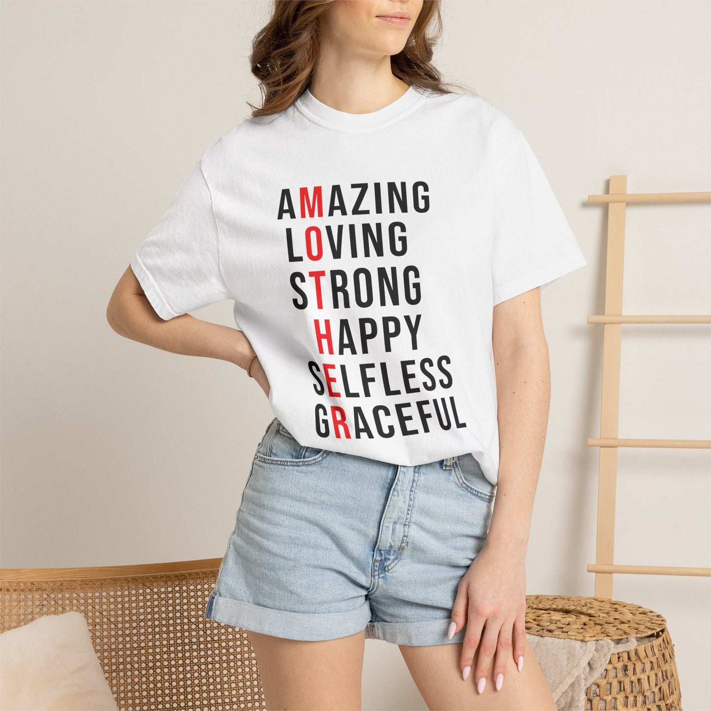 Mom T-shirt Mother's Day Mama Tee Unisex Comfort Colors Garment-Dyed Cotton h14