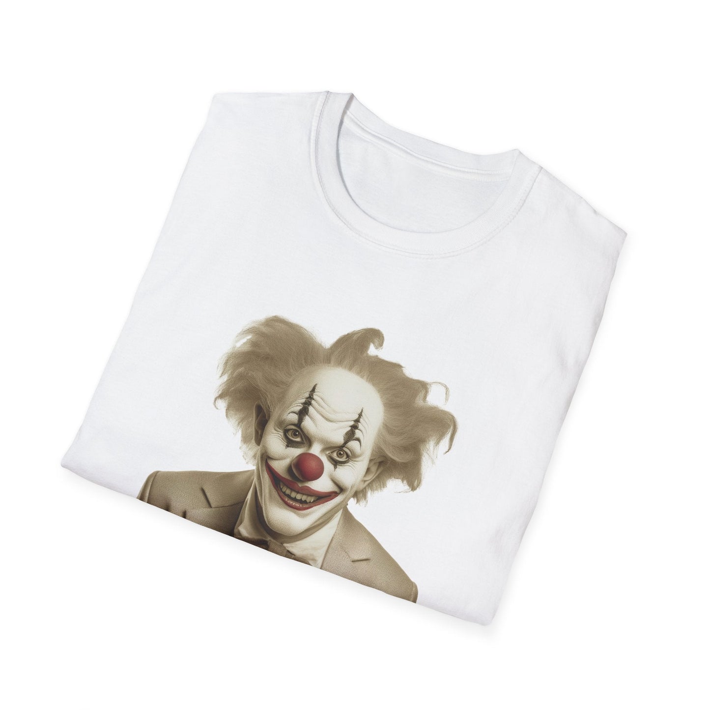 Unisex Clown Shirt Funny Man Circus Tee Softstyle 64000 Cotton Gildan Tee Lightweight Breathable