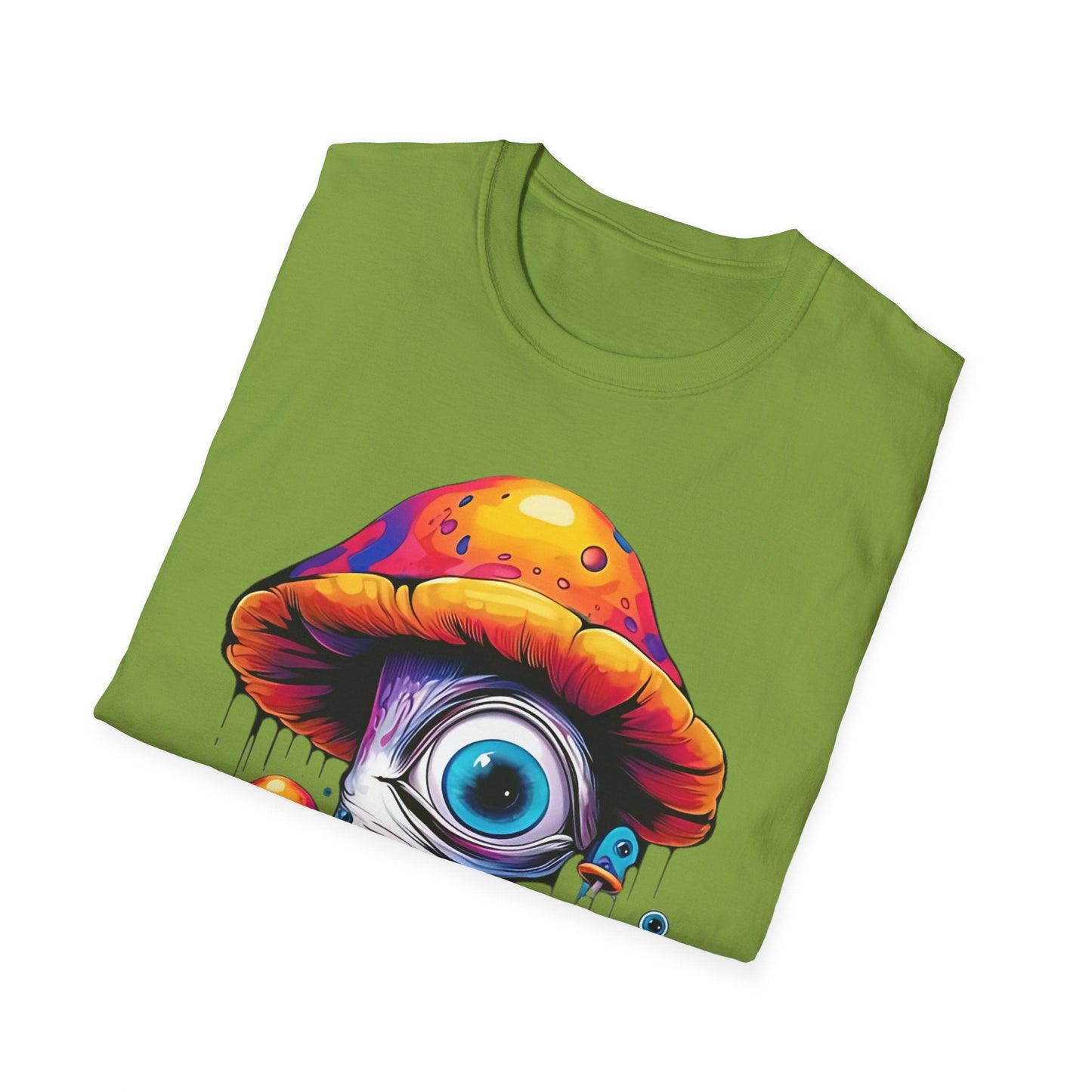 Unisex Mashroom T Shirt With Funny Mashroom Art Design Gildan Softstyle Tee For Everyday Comfort