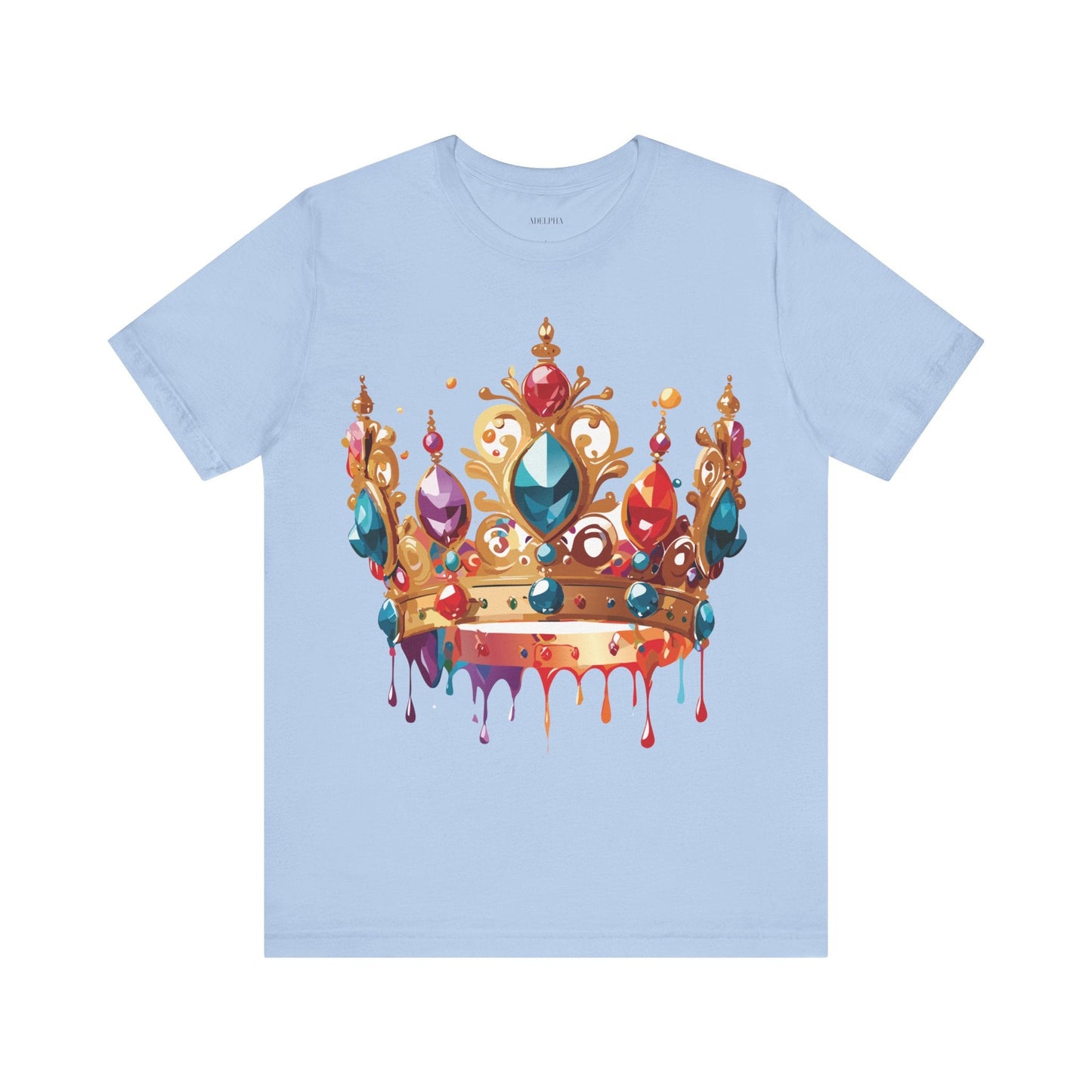 Adelpha Vintage Inspired Graphic Tee Crown Shirt Unisex Short Sleeve Art Design Edition