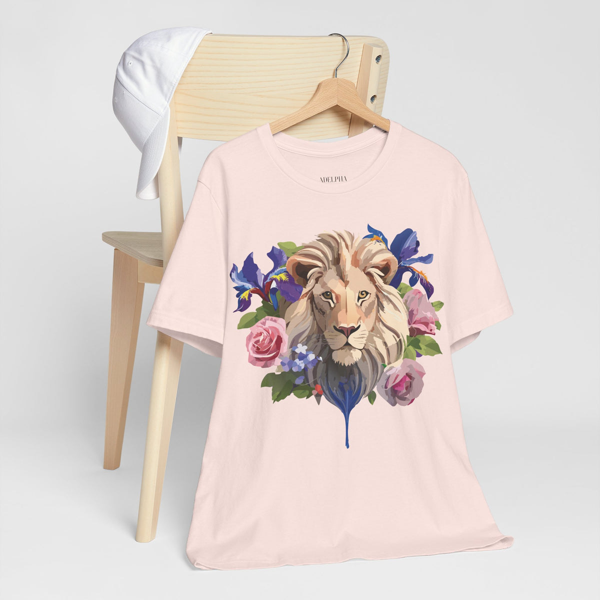 Lion Graphic Unisex Cotton Bella+Canvas Tee with Art Animal Design e319