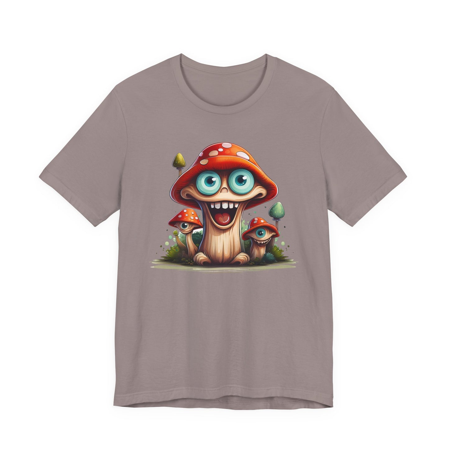 Cute Mushroom Graphic Tee, Fun Cartoon Shirt, Funny Mushroom Shirt, Cute Cartoon Tees, Graphic T-Shirt, Art Design T-Shirt