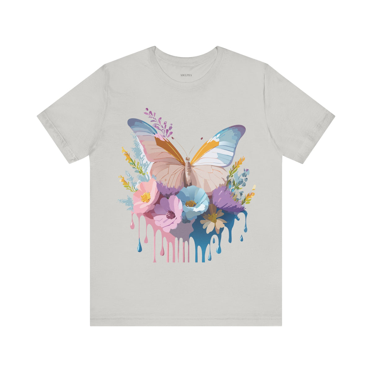 Butterfly Graphic Unisex Cotton Bella+Canvas Tee with Art Design n36