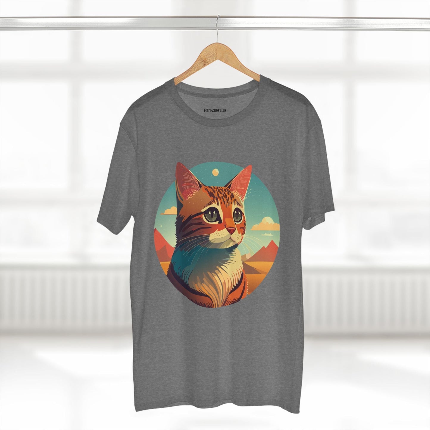 Cat Shirt Unisex Premium Cotton Tee With Original Art Design By Retro2Nova Breathable Ring Spun Cotton Soft Comfortable