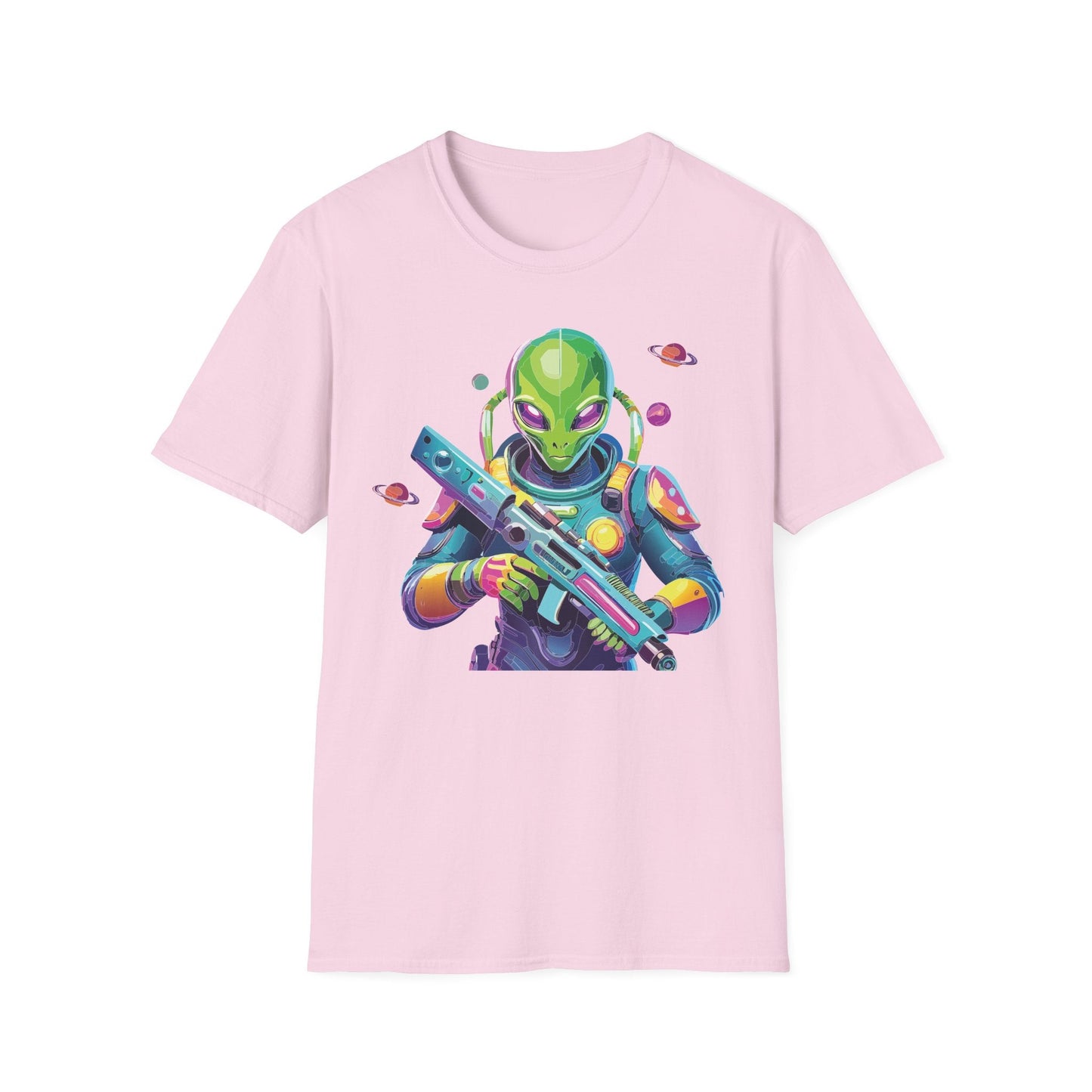 Alien Cosmos T Shirt Unisex Gildan Softstyle 64000 Art Design Tee For Everyday Comfort