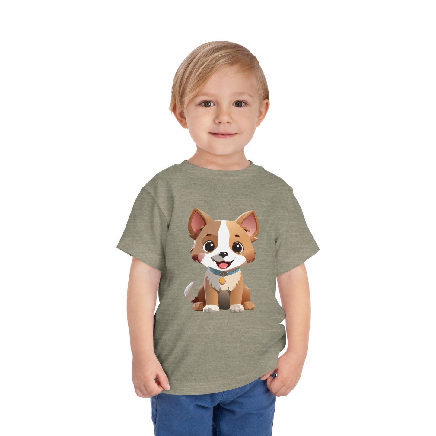 Bonita camiseta de manga corta para niños pequeños con diseño de cachorro: regalo adorable para amantes de las mascotas (2 a 5 años)